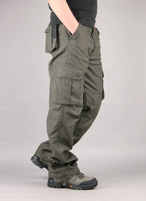 Men's Cargo Pants Casual Multi Pockets Military Tactical Pants Men Outerwear Army Straight Slacks Long Trousers