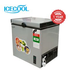 ICECOOL 60L Chest Freezer Portable Refrigerator Single Door Fridge with Lock and Keys BD-60 white 550*446*635