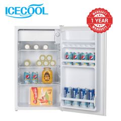 ICECOOL 90L Fridge BC-90 Single Door Chest Freezer Refrigerator grey 450*475*820
