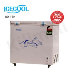 ICECOOL 169L Large Chest Freezer Stay-Open Lid Top Open Door Freezing Machine BD-169 White 169L
