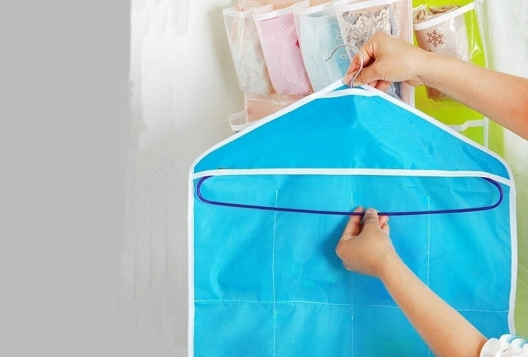 FH Brand 16 Grids Buggy Bag Receive Underwear and Socks Storage Organizer Save Vertical Space Random 8