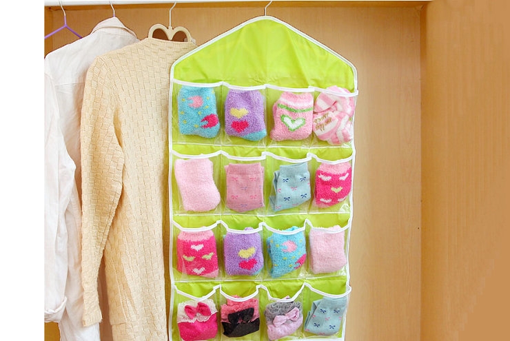 FH Brand 16 Grids Buggy Bag Receive Underwear and Socks Storage Organizer Save Vertical Space Random 10