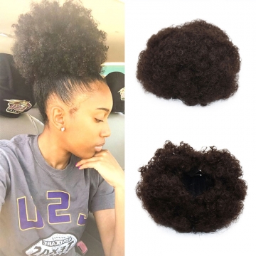 Kilimall Synthetic Curly Hair Ponytail Short Afro Wrap Synthetic Curly Hair Ponytail Short Afro Wrap Drawstring Puff Extensions 2