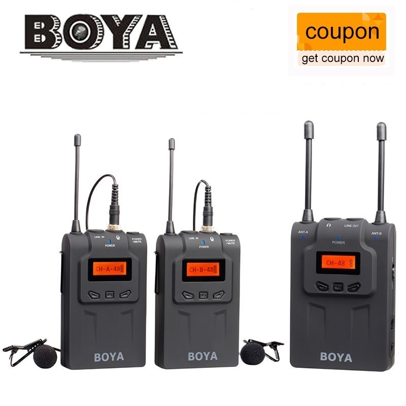 BOYA BY-WM6 / BY-WM5 / BY-WM8 UHF Wireless Microphone System Omni-directional