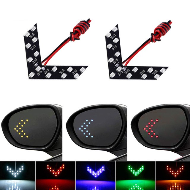 2pcs Arrow Panel For Car Rear View Mirror Indicator Turn Signal Light Car LED Rearview Mirror Light