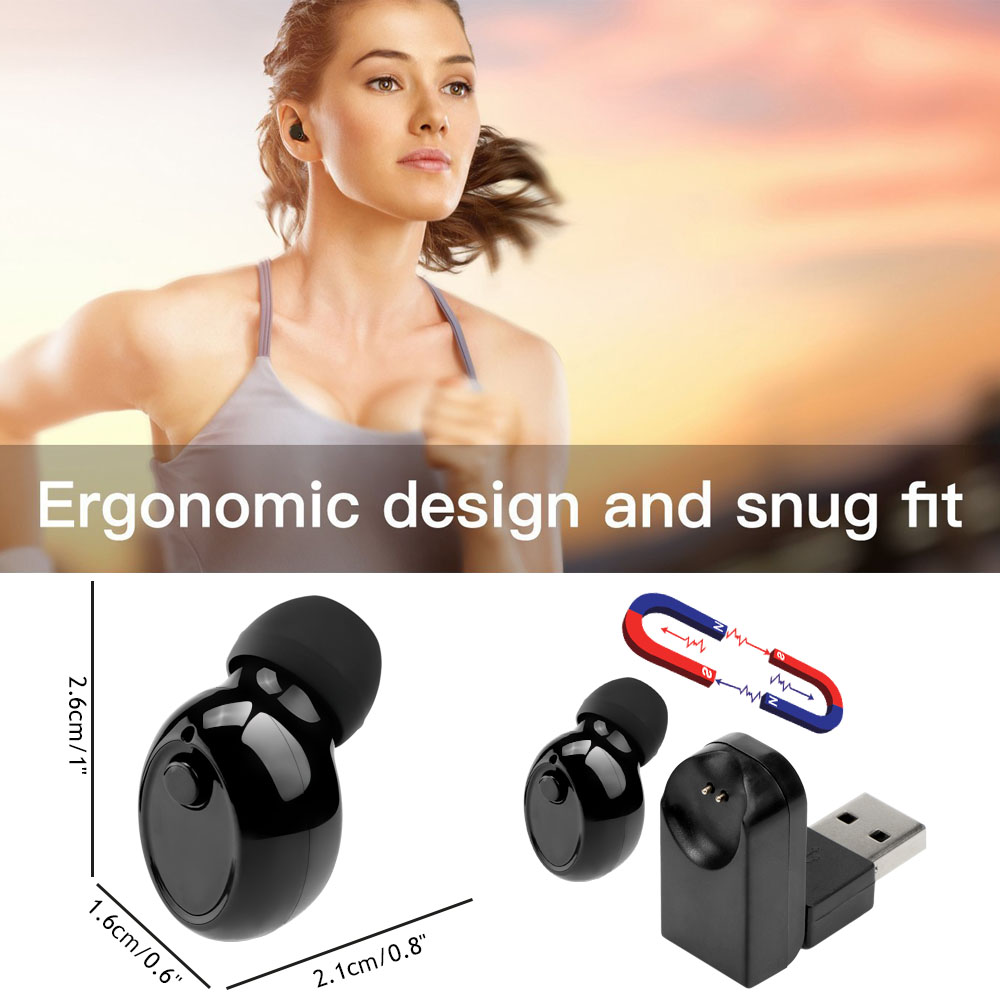 Magnetic Mono Small Single Earbuds Hidden Invisible Earpiece Micro Mini Wireless Headset