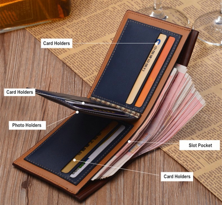 Wallet men purse short male clutch PU men wallet Purses Money Clip money Credit Card coin bag