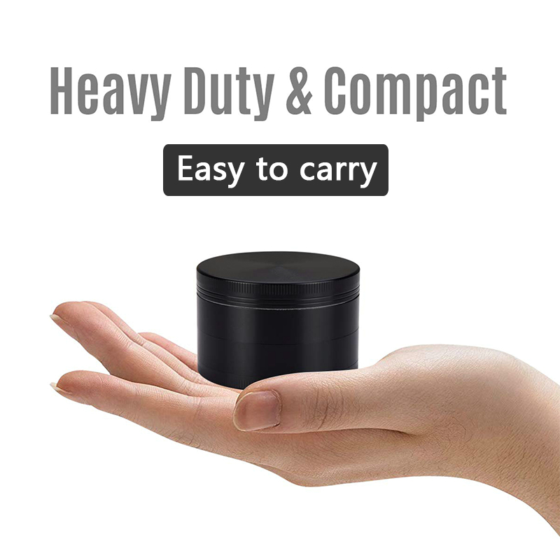 4 Layers Herb Grinder Spice Mill Crusher Magnetic Top and Sifter for Dry Herb and Tobacco