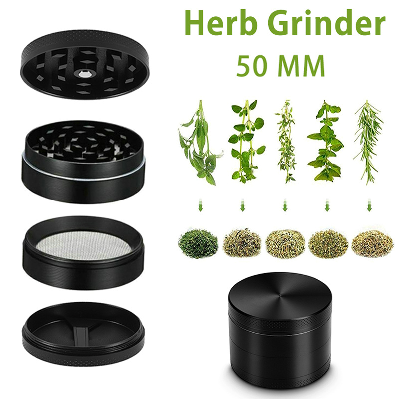 4 Layers Herb Grinder Spice Mill Crusher Magnetic Top and Sifter for Dry Herb and Tobacco
