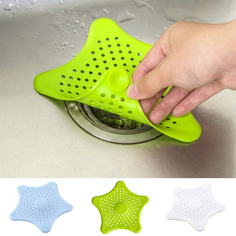 2 Pcs Silicone Kitchen Sink Filter Strainer Bathroom Sink Stopper Drain Hair Colanders Strainer