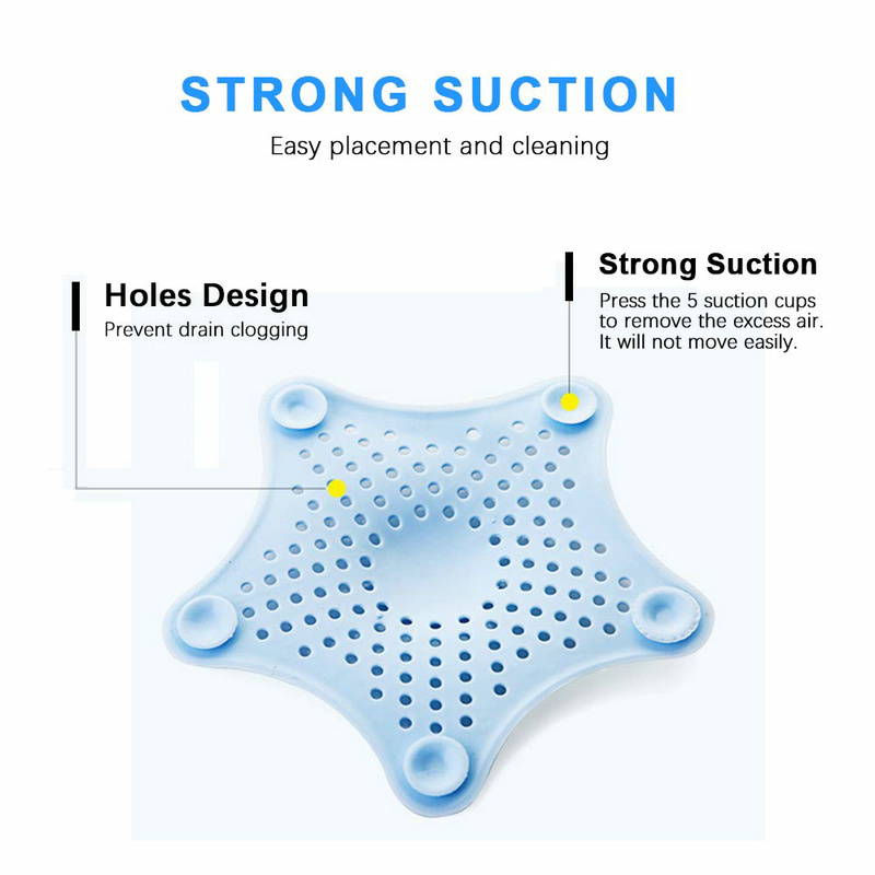 2 Pcs Silicone Kitchen Sink Filter Strainer Bathroom Sink Stopper Drain Hair Colanders Strainer