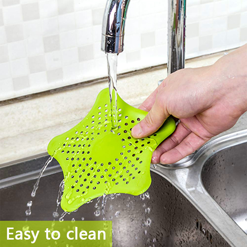 2 Pcs Silicone Kitchen Sink Filter Strainer Bathroom Sink Stopper Drain Hair Colanders Strainer