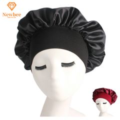 Women's Hat Sleeping Hat Night Sleep Cap Hair Care Bonnet Nightcap For Girls Cap bonnet Black