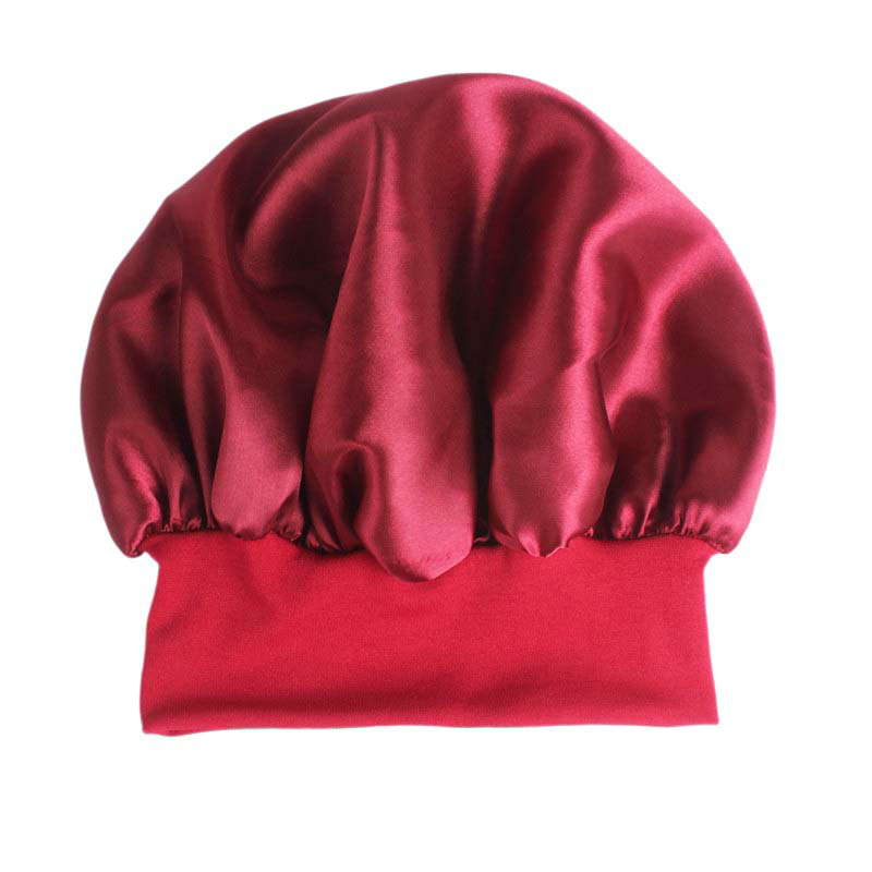 Women Headscarf Hat Sleeping Bonnet Night Sleep Hair Caps Silky Bonnet Satin Adjust Head Cover Hat For Curly Springy Hair Styling Accessories