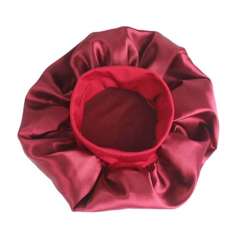 Women Headscarf Hat Sleeping Bonnet Night Sleep Hair Caps Silky Bonnet Satin Adjust Head Cover Hat For Curly Springy Hair Styling Accessories
