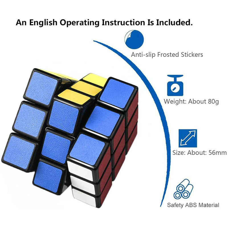 Rubik&apos;s Cube Educational Toy Three-order Magic Cube Puzzle Toy Learn Decompress Adult Kids Toy Gifts