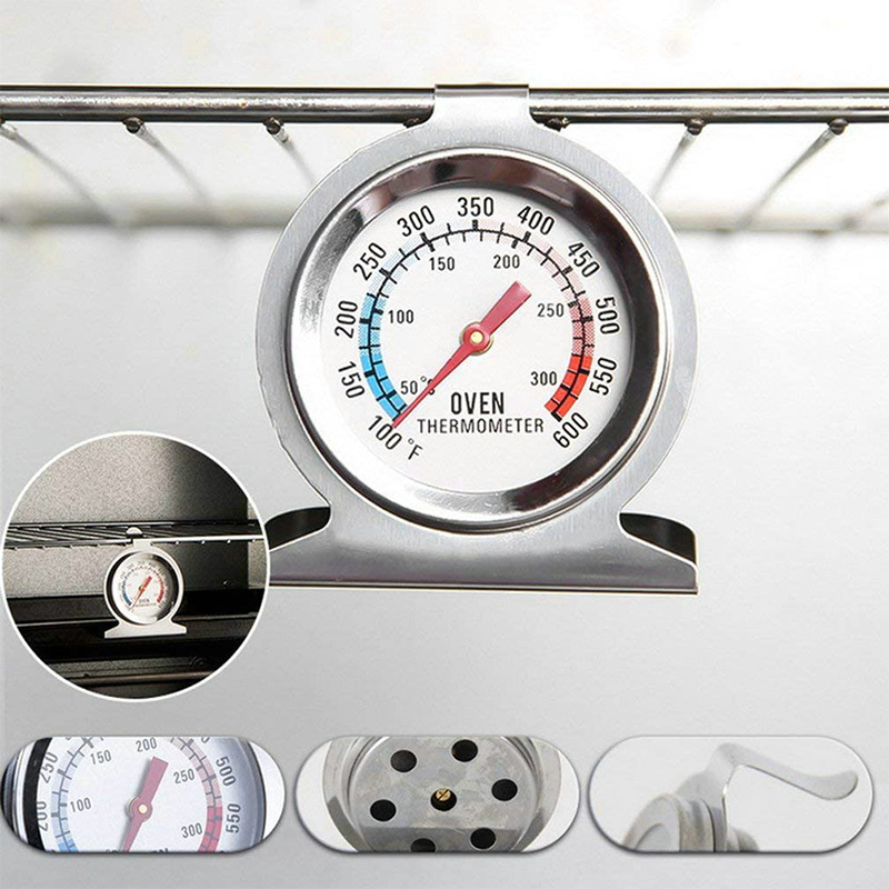Oven Thermometer Stainless Steel Grill Thermometer Large Dial Kitchen Cooking Tools BBQ Baking