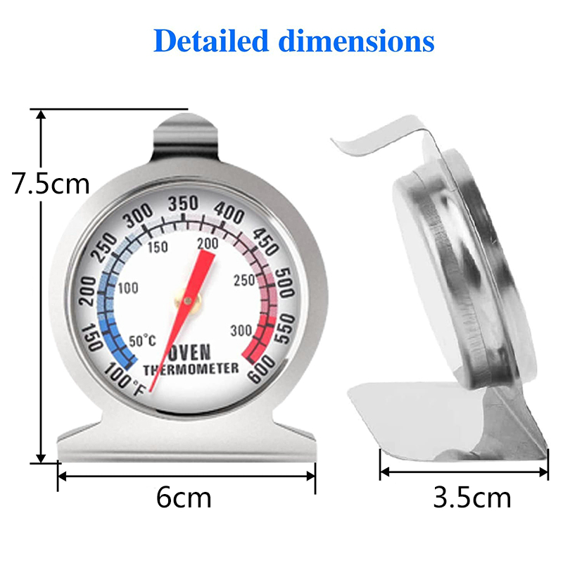 Oven Thermometer Stainless Steel Grill Thermometer Large Dial Kitchen Cooking Tools BBQ Baking