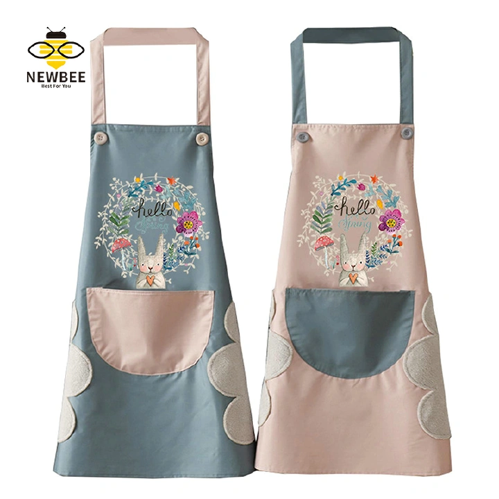 1Pcs Kitchen Apron Wipeable Waterproof Oil-Proof Apron Nail Shop Apron for Women Baking Accessories