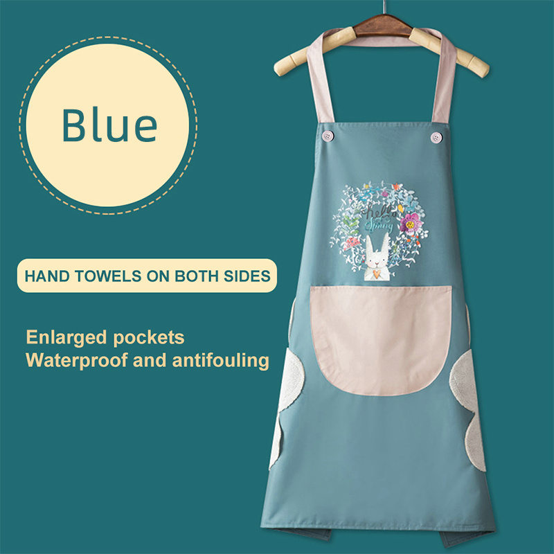 1Pcs Kitchen Apron Wipeable Waterproof Oil-Proof Apron Nail Shop Apron for Women Baking Accessories