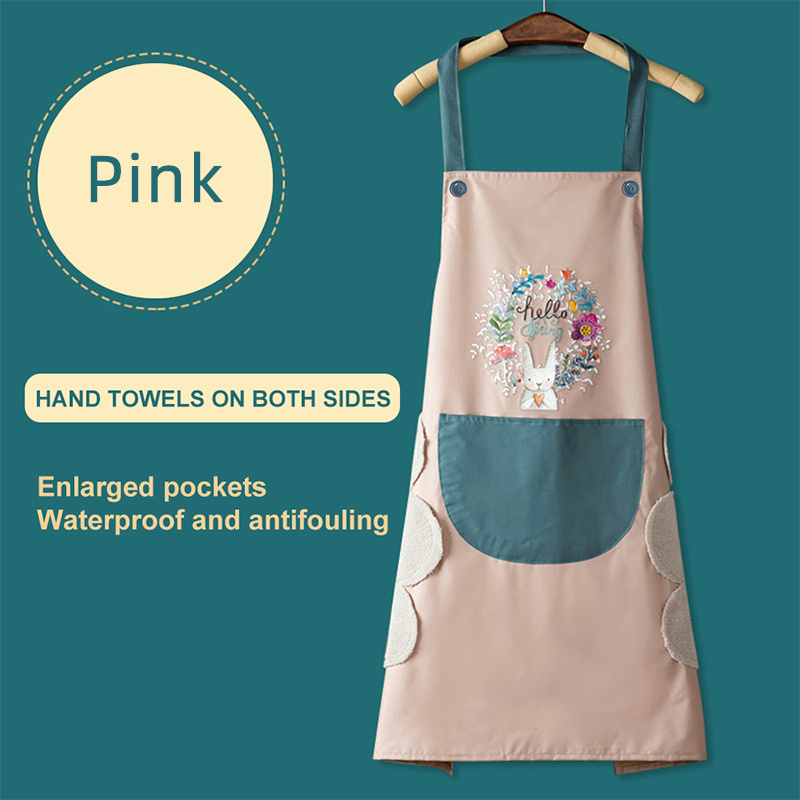 1Pcs Kitchen Apron Wipeable Waterproof Oil-Proof Apron Nail Shop Apron for Women Baking Accessories