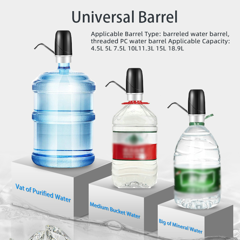 Water Bottle Pump Water Dispensers USB Rechargeable Electric Water Pump Drinking Pump Bottle