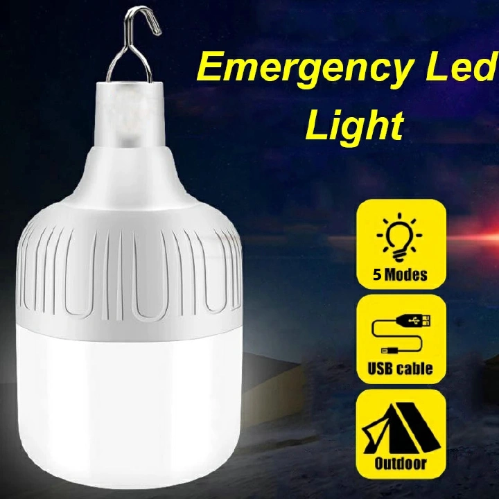USB Rechargeable Light Bulb LED Emergency Lights 5 Lighting Modes Home LED Lighting Outdoor Bulb Portable Tent Lamp Lantern BBQ Camping Light for Garden