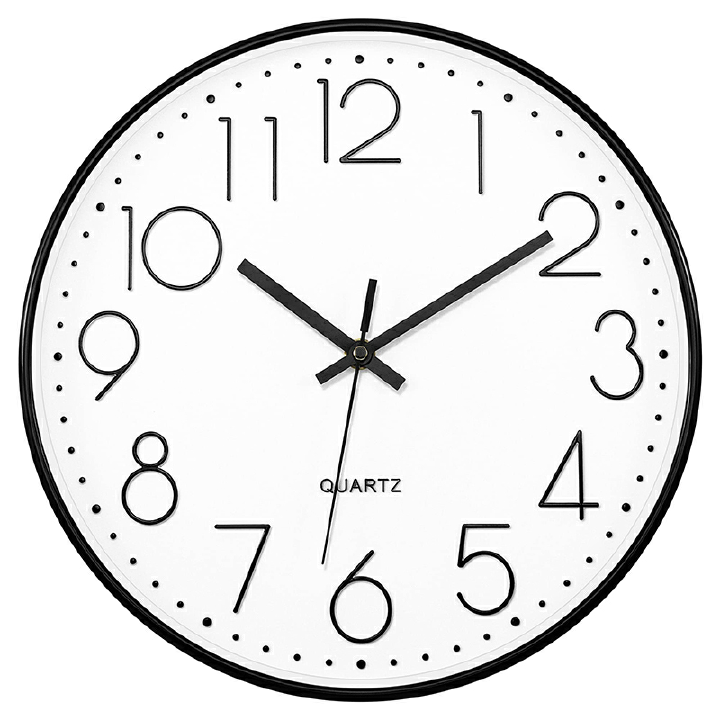 Wall Clocks 30CM Silent Non Ticking Quartz Battery Operated Round Clock Easy to Read for Office Classroom School Home Living Room Bedroom Kitchen Decor Home Clocks