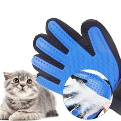 Pet Glove Pet Hair Remover Glove Dog Glove Cat Brush Grooming Glove Brush Deshedding Gloves Dogs Cats Bath Cleaning Animal Combs Pet Products Blue Right Hand