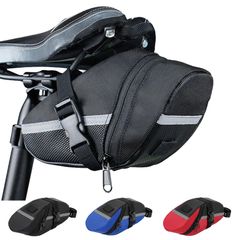 Bicycle Saddle Bag Waterproof Bike Bag MTB Bike Rear Seat Bag Outdoor Cycling Seat Pouch Bag Mountain Bike Tail Bag Black