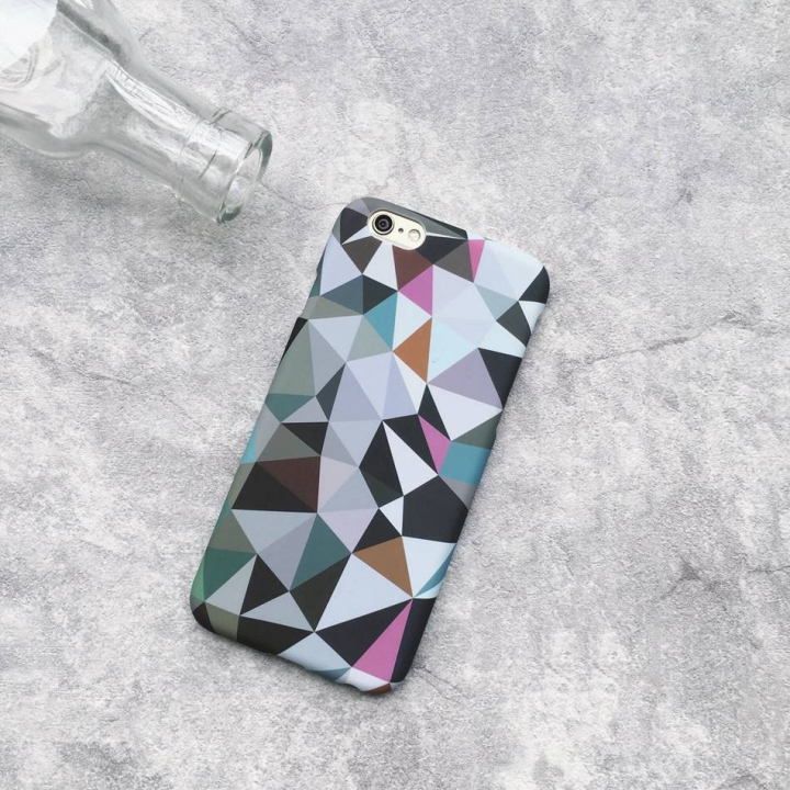 Geometry Splice Phone Case Colorful Abstract Triangle Hard Plastic PC Cover