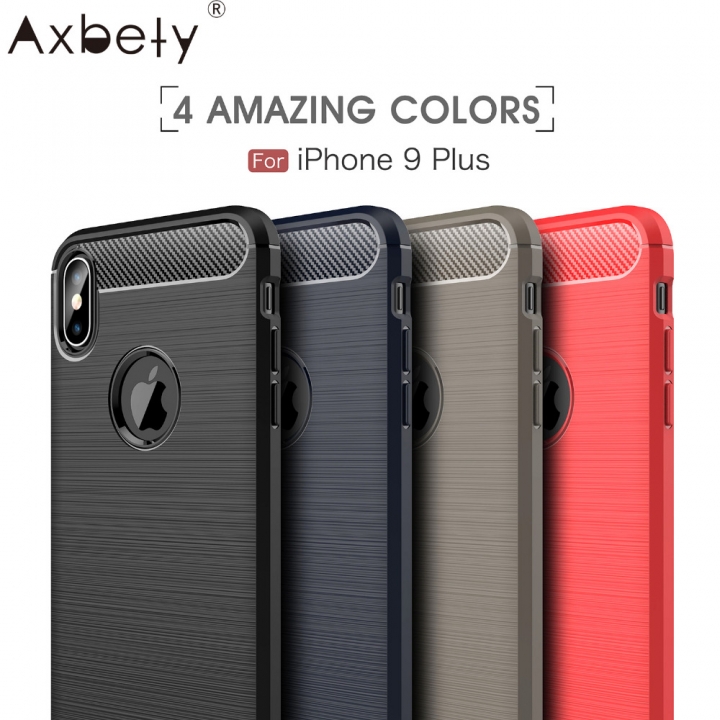 Fashion Carbon Fiber Case For iphone 5S 6s X 7 8 9 Plus Luxury Ultra Slim Soft Gel Shockproof Case