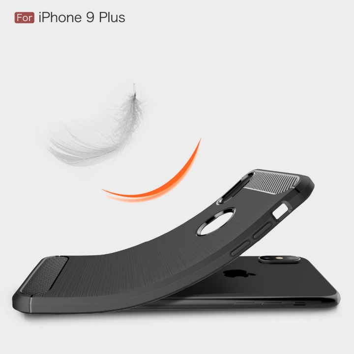 Fashion Carbon Fiber Case For iphone 5S 6s X 7 8 9 Plus Luxury Ultra Slim Soft Gel Shockproof Case
