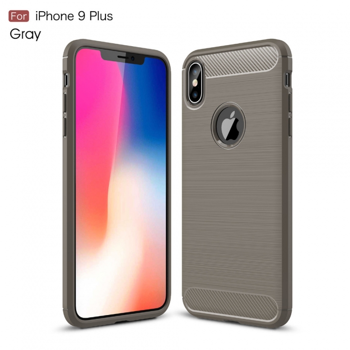 Fashion Carbon Fiber Case For iphone 5S 6s X 7 8 9 Plus Luxury Ultra Slim Soft Gel Shockproof Case