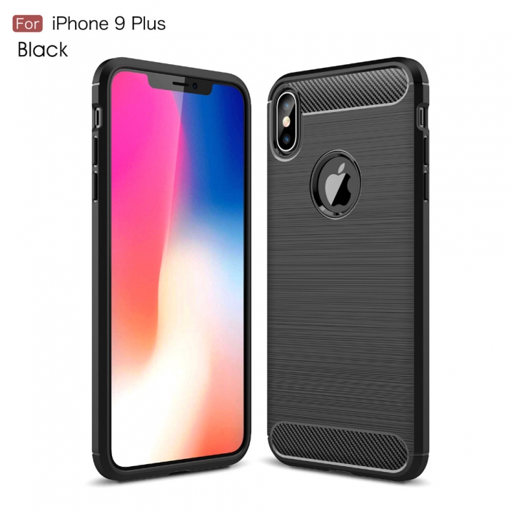 Fashion Carbon Fiber Case For iphone 5S 6s X 7 8 9 Plus Luxury Ultra Slim Soft Gel Shockproof Case
