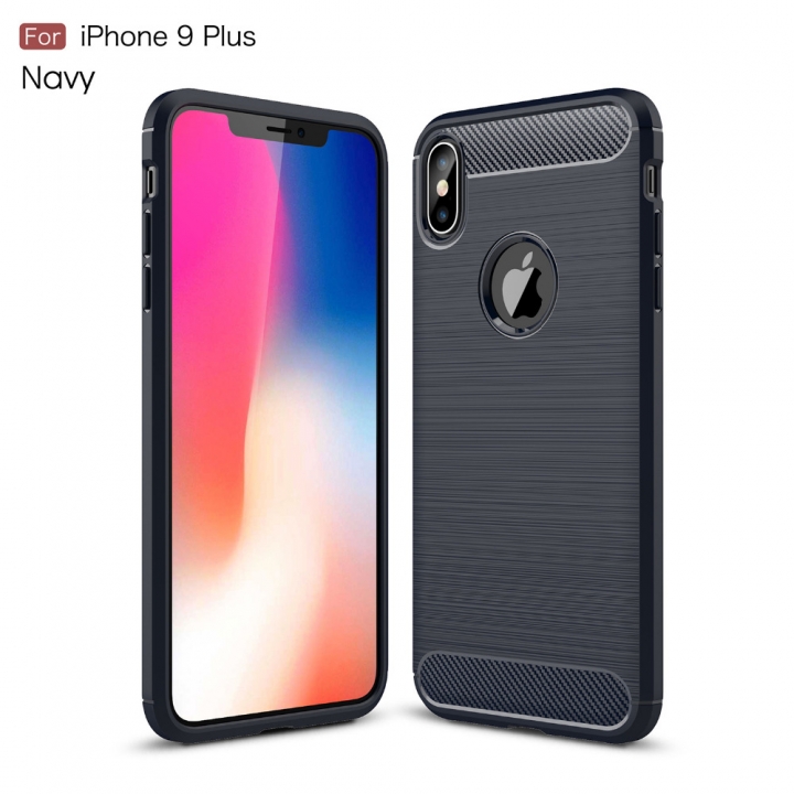 Fashion Carbon Fiber Case For iphone 5S 6s X 7 8 9 Plus Luxury Ultra Slim Soft Gel Shockproof Case