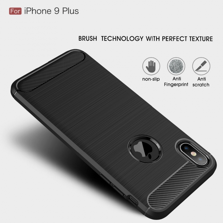 Fashion Carbon Fiber Case For iphone 5S 6s X 7 8 9 Plus Luxury Ultra Slim Soft Gel Shockproof Case