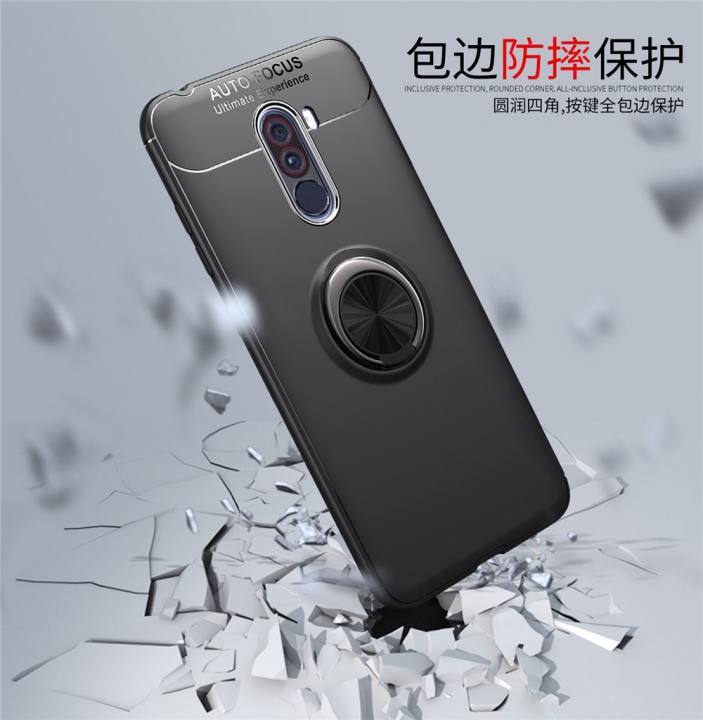 Poco f1 For xiaomi Pocophone f1 case car phone Stand case soft silicon cover For xiaomi
