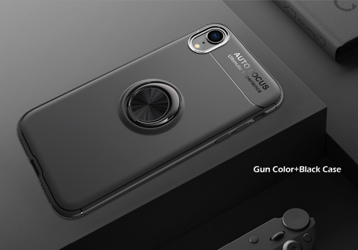 Axbety For iPhone XS MAX/ XR/XS Case car Phone Stand Ring Holder buckle back Case soft silicon cover