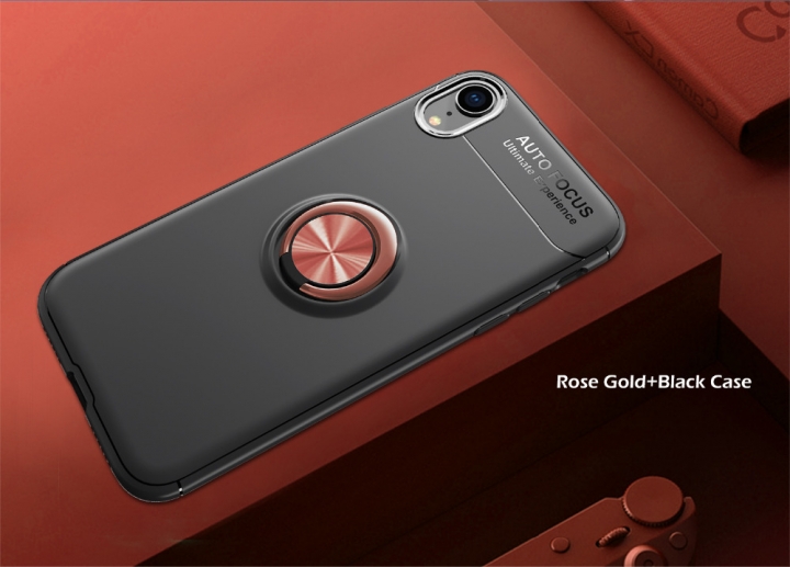 Axbety For iPhone XS MAX/ XR/XS Case car Phone Stand Ring Holder buckle back Case soft silicon cover