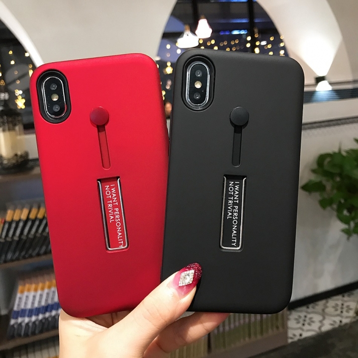 Axbety Fashion Kickstand Case For iPhone X XS Max XR Finger Loop Strap Cover  Armor Shockproof Case