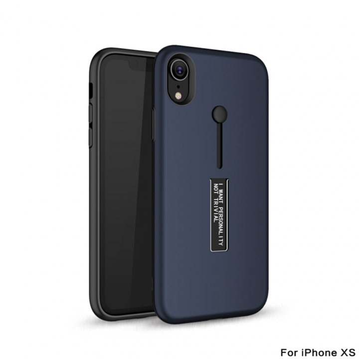 Axbety Fashion Kickstand Case For iPhone X XS Max XR Finger Loop Strap Cover  Armor Shockproof Case
