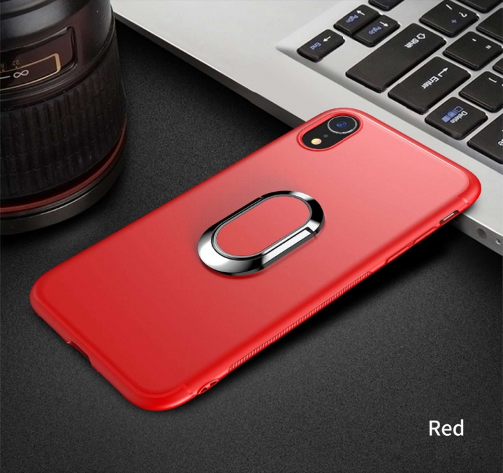 For iPhone 8 7 6S Plus XS MAX Slim Soft silicon Car Phone Adsorption Kickstand Stand Holder Cover