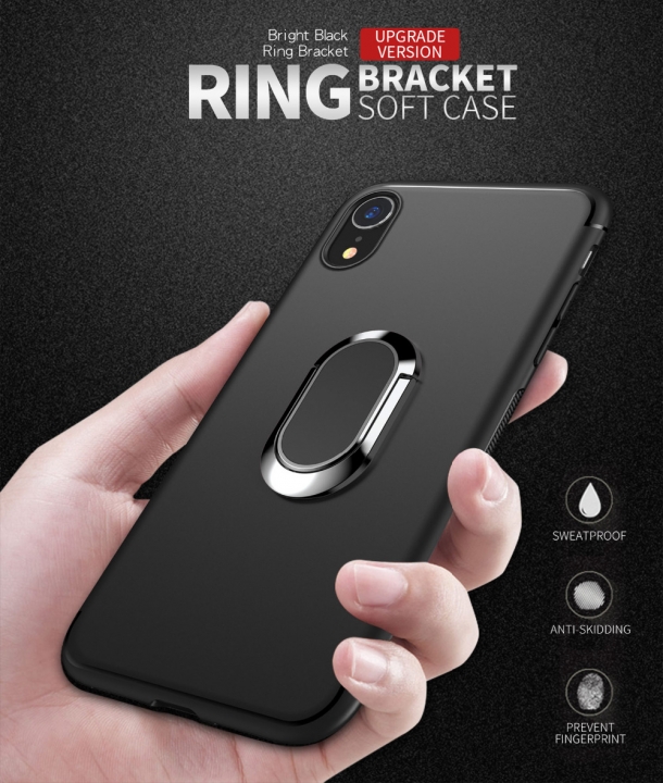 For iPhone 8 7 6S Plus XS MAX Slim Soft silicon Car Phone Adsorption Kickstand Stand Holder Cover