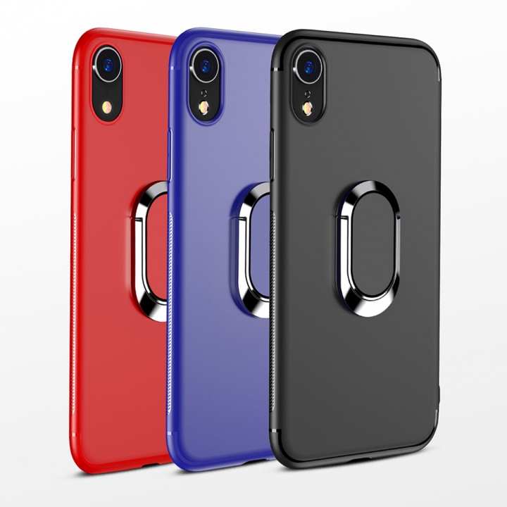For iPhone 8 7 6S Plus XS MAX Slim Soft silicon Car Phone Adsorption Kickstand Stand Holder Cover