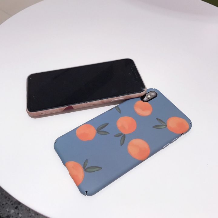 AXBETY For iPhone XS MAX XR Fashion love heart /fruit Pattern Cases High Quality hard PC Cover