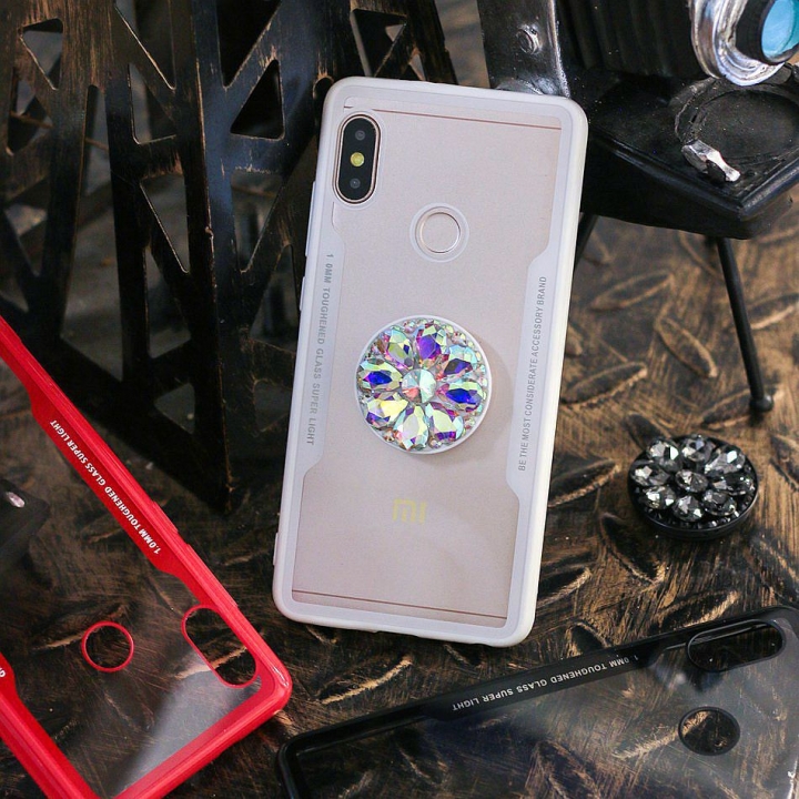 Axbety Luxury Glitter Diamond Case For Xiaomi Redmi S2/Y2 Note 5 Pro 5 Plus 3D  Hard Back Case