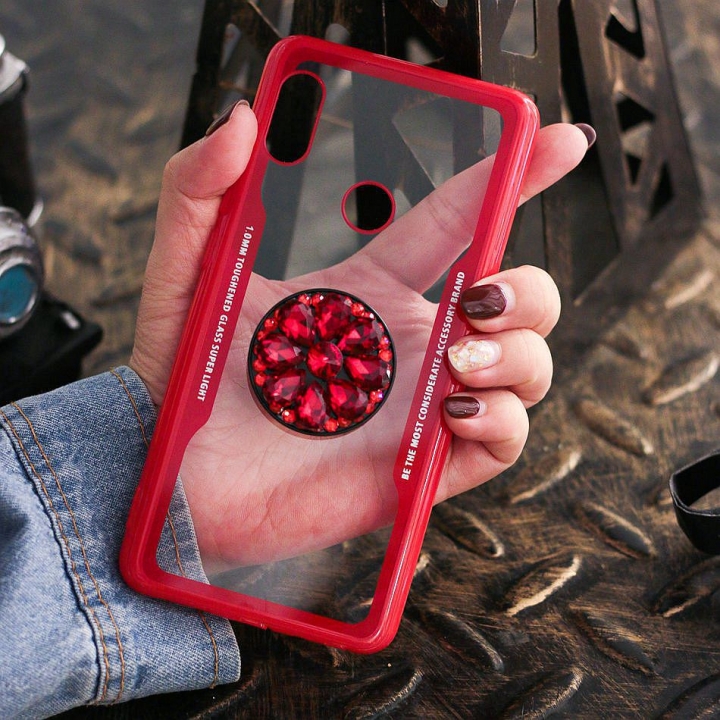 Axbety Luxury Glitter Diamond Case For Xiaomi Redmi S2/Y2 Note 5 Pro 5 Plus 3D  Hard Back Case