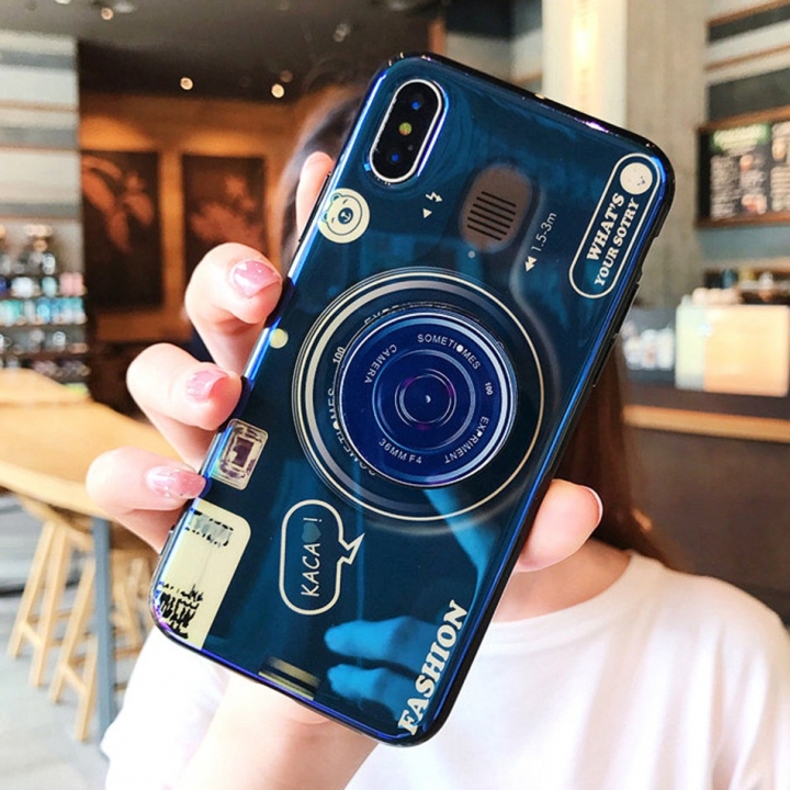 Axbety For iPhone XS Max XR X Case Retro Camera Pattern Phone Cover For iPhone XS Vintage