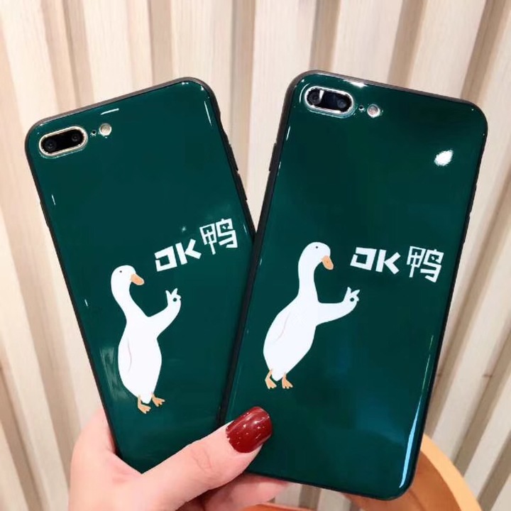 Cute Cartoon Shiba Inu Glass Case For iPhone 6 6s 7 8 Plus X XR XS MAX Phone Case